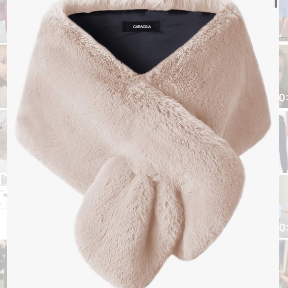 Accessories - Caracilia Women Luxury Faux Fur Wrap/ Cape/ Shawl